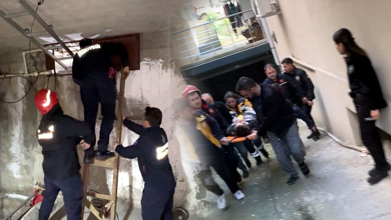 Avcılar'da su deposunda mahsur kalan temizlik görevlisi itfaiye tarafından kurtarıldı