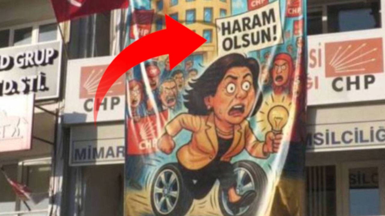 Chp Aydın İl Binasına Çerçioğlu Pankartı: 'Haram Olsun'
