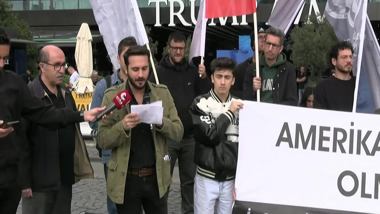 Erdoğan-trump görüşmesi protesto edildi