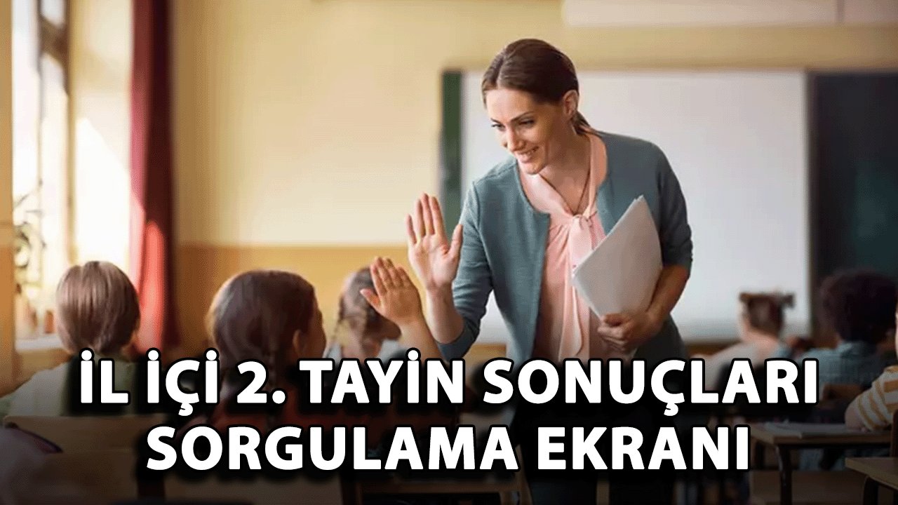 İl İçi 2. Tayin Sonuçları Sorgulama Ekranı