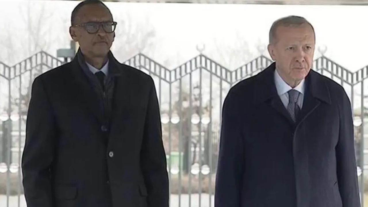 Erdoğan, Ruanda Cumhurbaşkanı'nı resmi törenle ağırlıyor