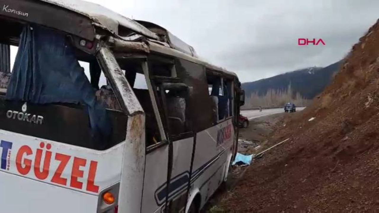 Erzurum'da İşçi Servisinin Kaza Yapması Sonucu 1 Kişi Hayatını Kaybetti, 11 Kişi Yaralandı